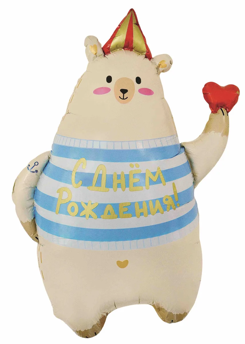Шар фигура «Мишка с сердцем)